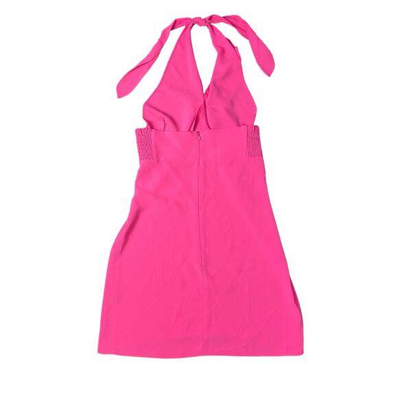 Amanda Uprichard New York Hot Pink Halter Mini Dress Size‎ S - Picture 5 of 6